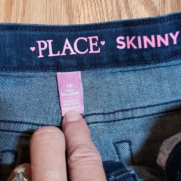 Girl's 14 slim Skinny Jeans, Place - Picture 3 of 5